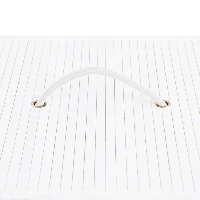 Cesto Portabiancheria in BambÃ¹ Bianco 83 L cod mxl 51435