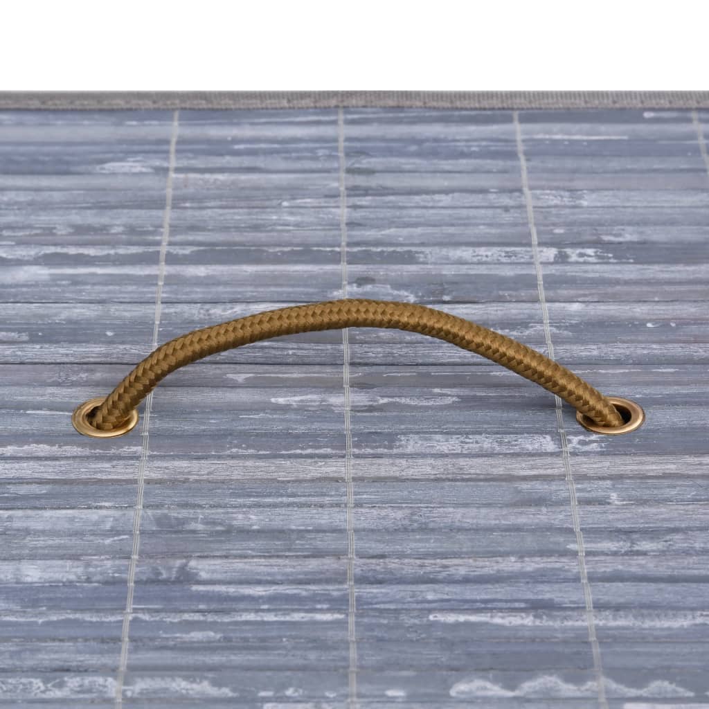 Cesto Portabiancheria in BambÃ¹ Grigio 83 L cod mxl 78171