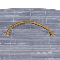 Cesto Portabiancheria Angolare in Bambù Grigio 60 L 320761