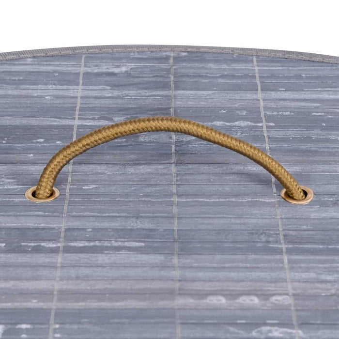 Cesto Portabiancheria Angolare in Bambù Grigio 60 L 320761