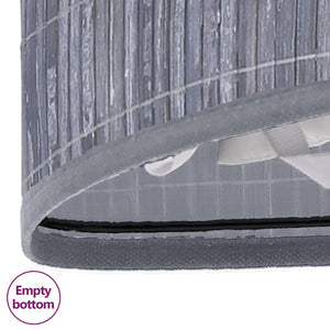 Cesto Portabiancheria Angolare in Bambù Grigio 60 L 320761