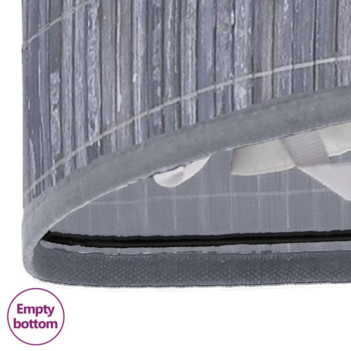 Cesto Portabiancheria Angolare in Bambù Grigio 60 L 320761