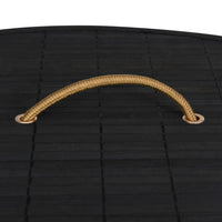 Cesto Portabiancheria Angolare in Bambù Nero 60 L 320762