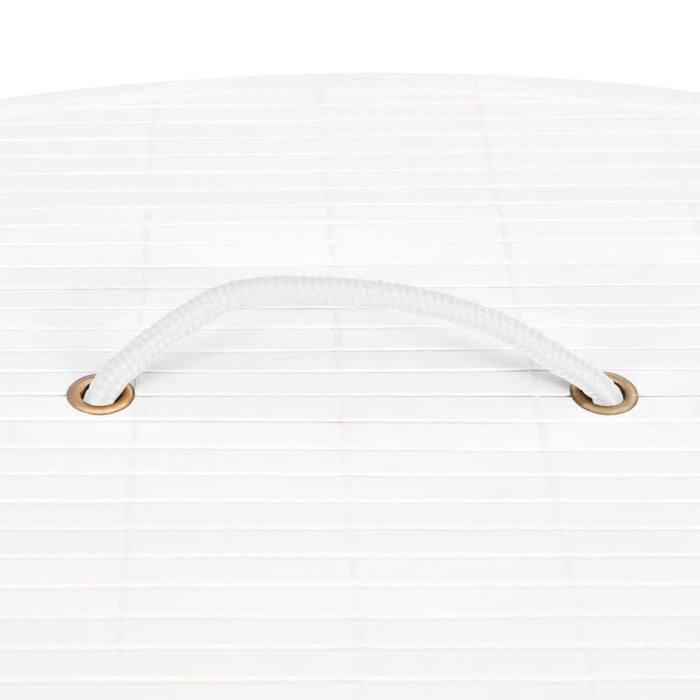 Portabiancheria angolare in bambù 60 litri bianco 02_0006150