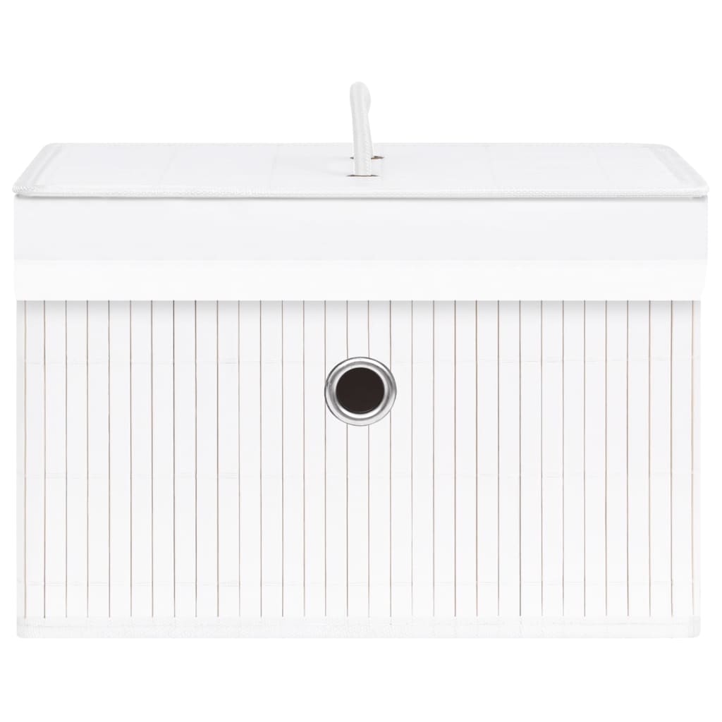 Scatole Portaoggetti 4 pz in BambÃ¹ Bianche cod mxl 45060