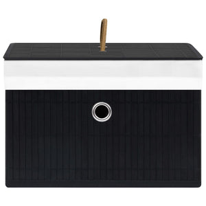 Scatole Portaoggetti 4 pz in Bambù Nere 320769