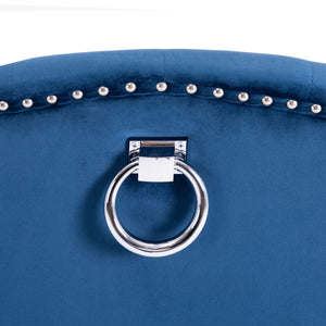 Sedia da Pranzo Blu in Velluto cod mxl 25383