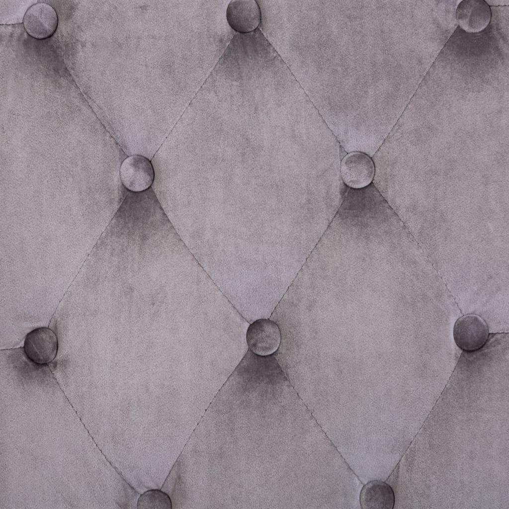 Sedia da Pranzo Grigia in Velluto 287951