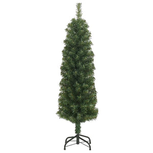 Albero di Natale Artificiale Sottile con Base Verde 150 cm PVC 320949
