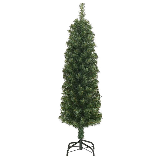 Albero di Natale Artificiale Sottile con Base Verde 150 cm PVC 320949