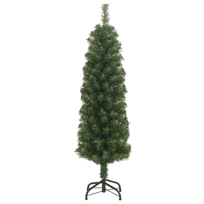 Albero di Natale Artificiale Sottile con Base Verde 150 cm PVC 320949