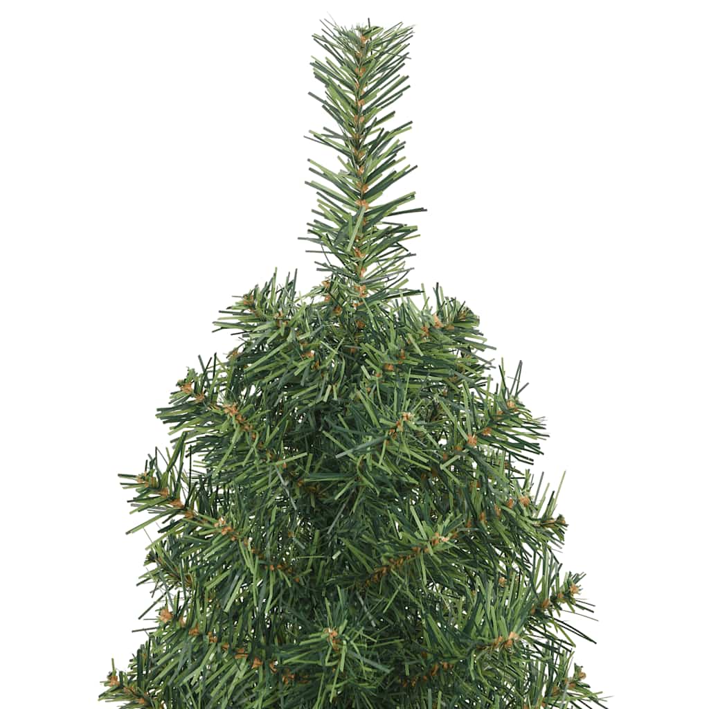 Albero di Natale Artificiale Sottile con Base Verde 150 cm PVC 320949