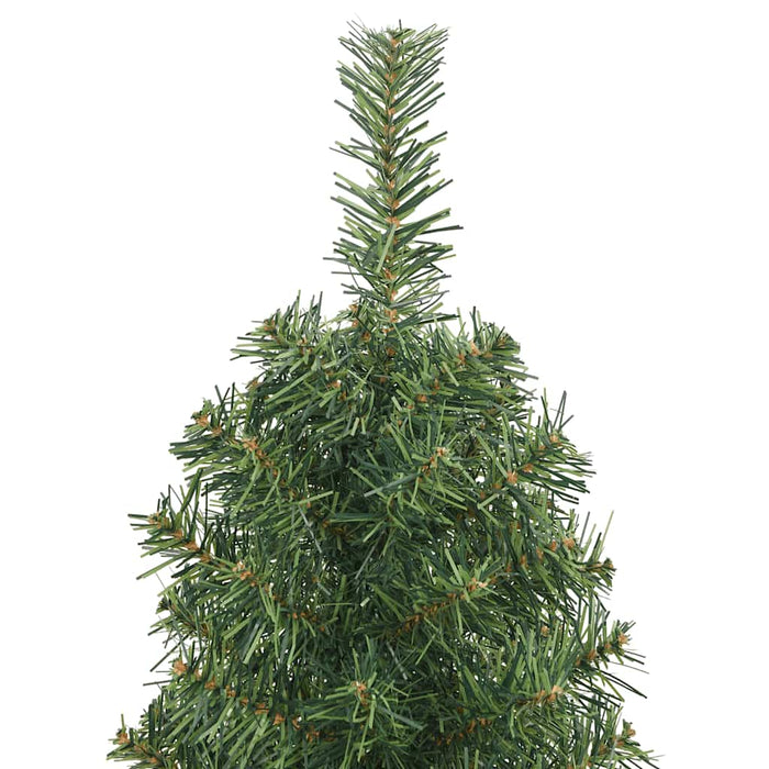 Albero di Natale Artificiale Sottile con Base Verde 150 cm PVC 320949