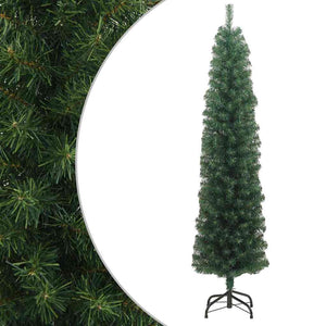 Albero di Natale Artificiale Sottile Supporto Verde 180 cm PVC cod mxl 13960