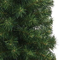 Albero di Natale Artificiale-Albero Natalizio Sottile con Base Verde 180 cm PVC 843893