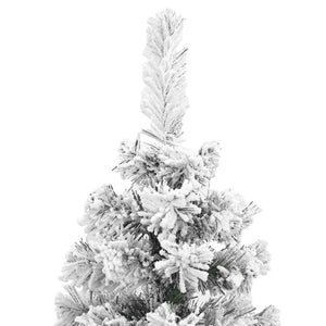 Albero di Natale Artificiale Sottile con Neve Verde 150 cm PVC cod mxl 17072