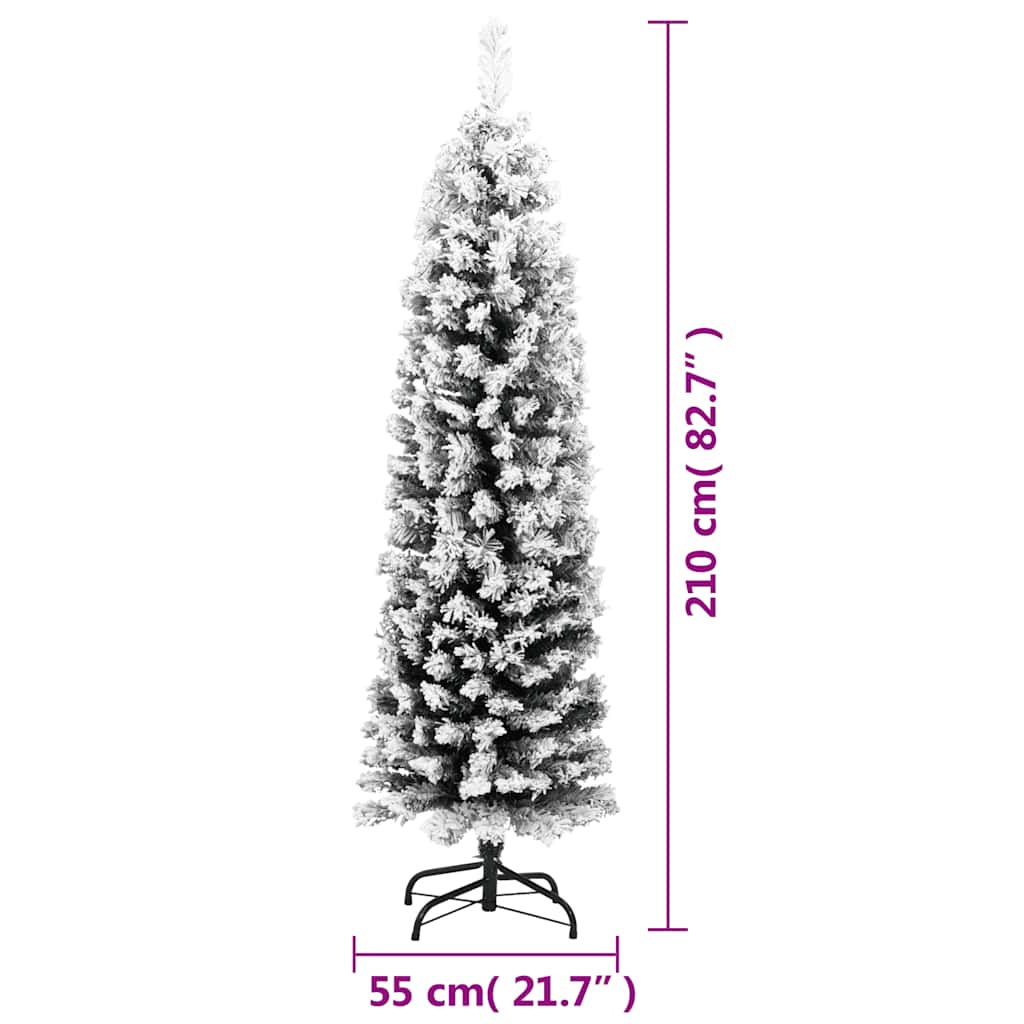Albero di Natale Artificiale con Neve Fioccata Verde 210 cm PVC 320955