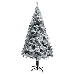Albero di Natale Artificiale con Neve Fioccata Verde 150 cm PVC 320963