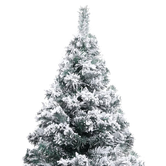 Albero di Natale Artificiale con Neve Fioccata Verde 150 cm PVC 320963
