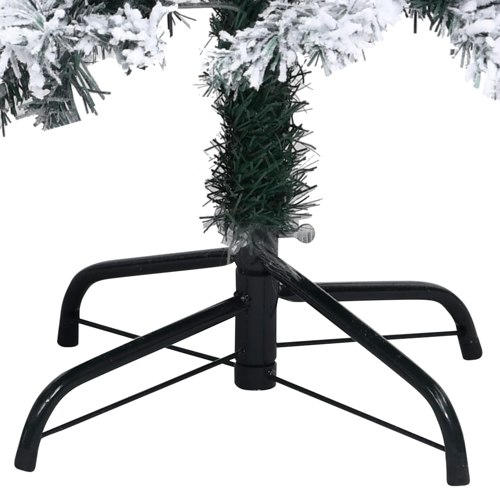 Albero di Natale Artificiale-Albero Natalizio con Neve Fioccata Verde 150 cm PVC 948495