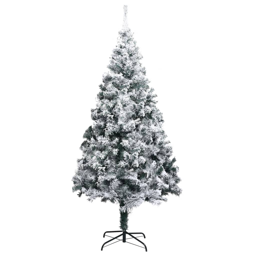 Albero di Natale Artificiale con Neve Verde 180 cm PVC