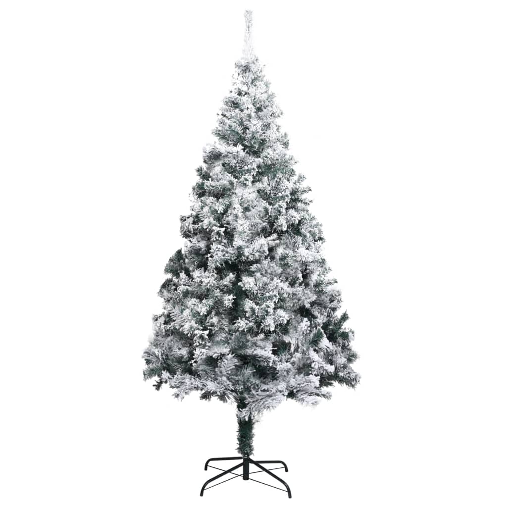 Albero di Natale Artificiale con Neve Fioccata Verde 240 cm PVC 320966