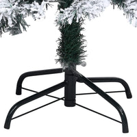 Albero di Natale Artificiale-Albero Natalizio con Neve Fioccata Verde 240 cm PVC