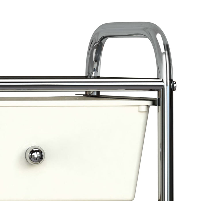 Carrello Portaoggetti Mobile con 4 Cassetti Bianco in Plastica 320399