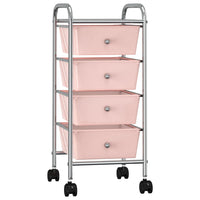 Carrello Portaoggetti Mobile con 4 Cassetti Rosa in Plastica cod mxl 46411
