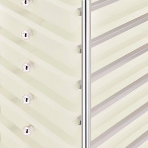 Carrello Portaoggetti Mobile con 10 Cassetti Bianco in Plastica 320403