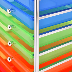 Carrello Portaoggetti con 10 Cassetti Multicolore in Plastica 320406