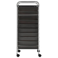 Carrello Portaoggetti XXL con 15 Cassetti Nero in Plastica 320407