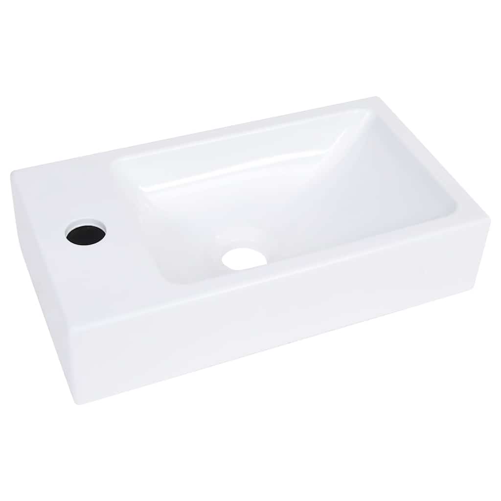 Lavabo-Lavandino-Lavello 400x220x90 mm in SMC Bianco