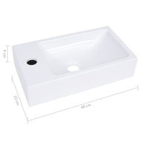 Lavabo 400x220x90 mm in SMC Bianco 146513