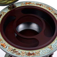 Minibar a Forma di Globo con Supporto in Legno di Eucalipto Blu 320905