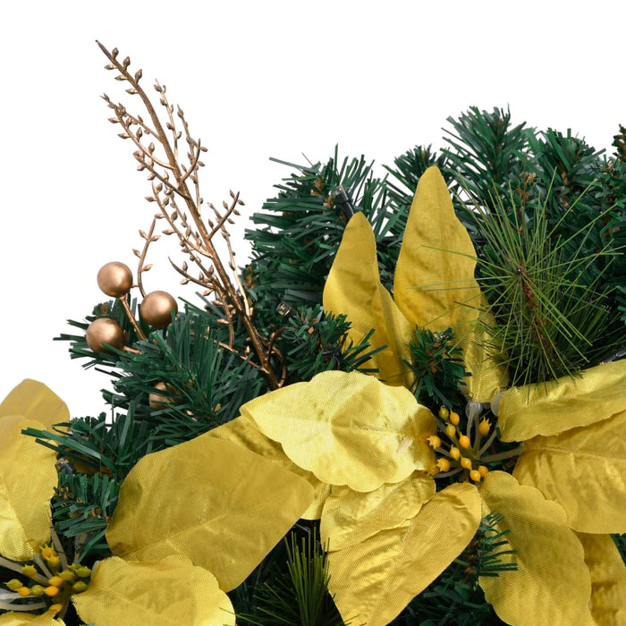 Ghirlanda di Natale con Lucine LED Verde 60 cm in PVC 320974