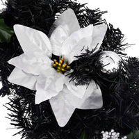 Ghirlanda di Natale con Lucine LED Nera 60 cm in PVC 320977