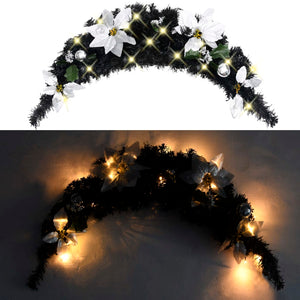 Ghirlanda di Natale ad Arco con Lucine LED-Decorazioni natalizie Verde 90 cm in PVC 590659