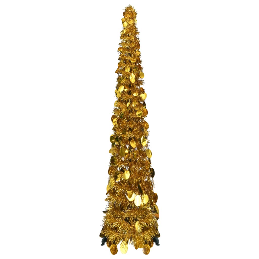 Albero di Natale Artificiale Apribile Oro 120 cm PET cod mxl 18843