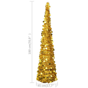 Albero di Natale Artificiale Apribile Oro 180 cm PET 320984
