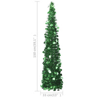 Albero di Natale Artificiale-Albero Natalizio Apribile verde 150 cm PET