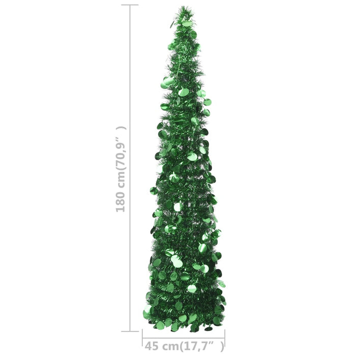 Albero di Natale Artificiale-Albero Natalizio Apribile Verde 180 cm PET