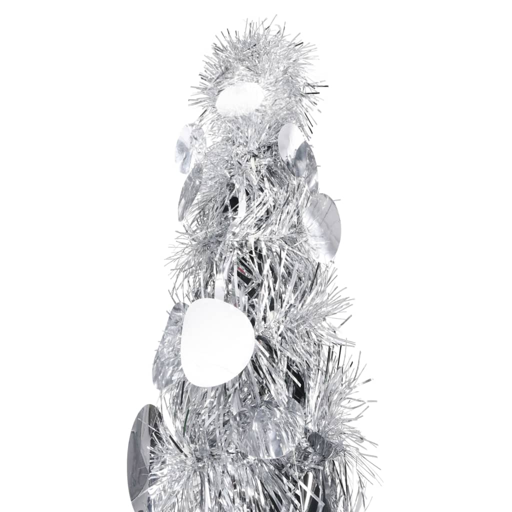 Albero di Natale Artificiale Apribile Argento 150 cm PET 320992