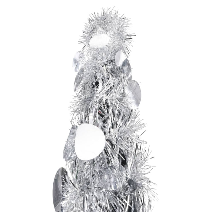 Albero di Natale Artificiale Apribile Argento 150 cm PET 320992
