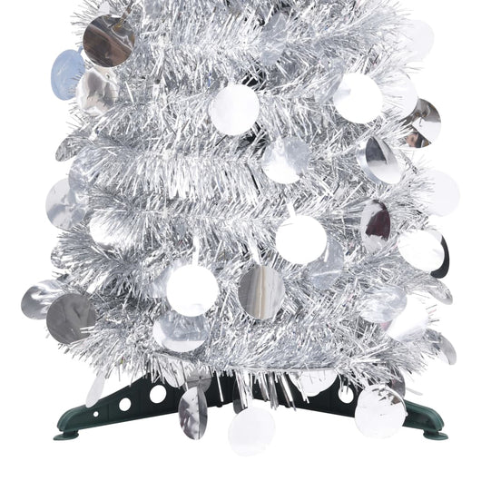 Albero di Natale Artificiale Apribile Argento 180 cm PET 320993