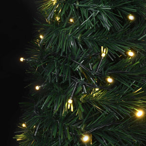 Albero di Natale with LED String Lights Verde 150 x 150 cm PVC 320994