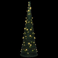 Albero di Natale with LED String Lights Verde 150 x 150 cm PVC 320994