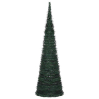 Albero di Natale with LED String Lights Verde 150 x 150 cm PVC 320994