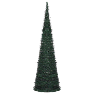 Albero di Natale with LED String Lights Verde 150 x 150 cm PVC 320994