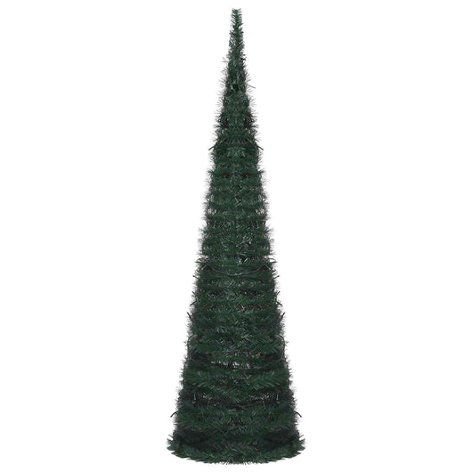 Albero di Natale with LED String Lights Verde 150 x 150 cm PVC 320994